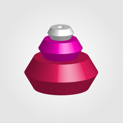 Colorful 3d objects for use as logo or design element