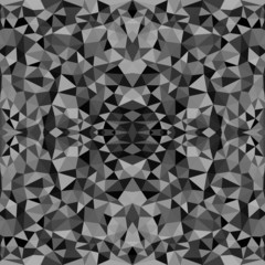 Seamless texture with triangles, mosaic endless pattern. Black