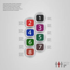 Infographic with elements of business. Vector graphics.