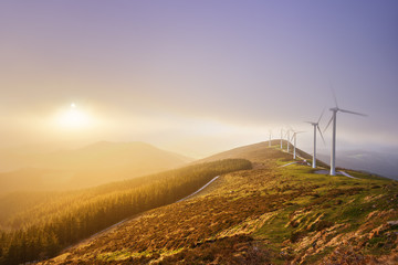 wind turbines in Oiz eolic park