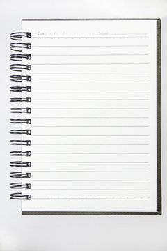 Blank spiral binder notebook