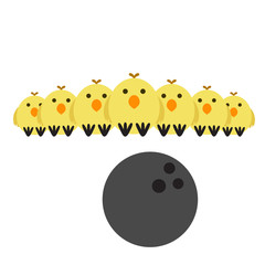 chick  with bowling