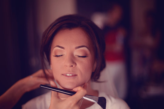 Bride At Make Up Artist