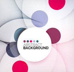 Colorful circles modern abstract composition