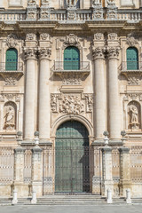 Fototapeta na wymiar Main door of Cathedral in Jaen, Andalusia, Spain