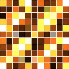yellow-white-brown square mosaic seamless background