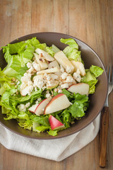 salad with apples, walnuts and cheese