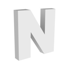 Vintage Vector 3d N Text