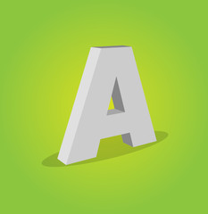 3d Vector Alphabet A Text