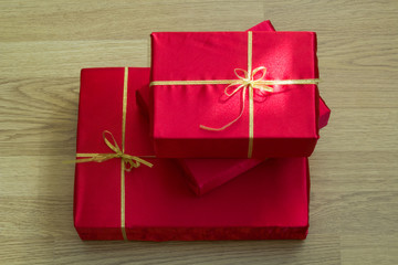 Close-up of Red Gifts.