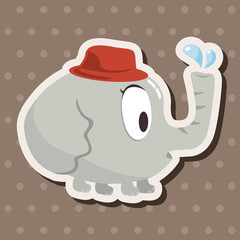 Animal elephant flat icon elements, eps10