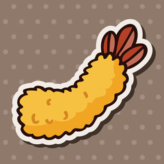 fast food fried shirmp flat icon elements,eps10