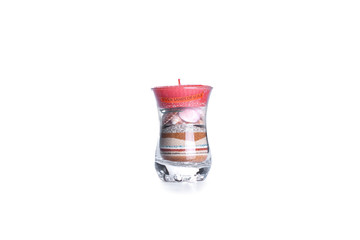 seven sands of u.a.e. in glass
