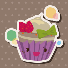 decorating cake flat icon elements background,eps10