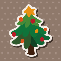Christmas tree flat icon elements background,eps10