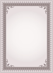 Decorative border frame certificate template vector