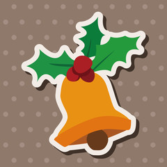 Christmas bell flat icon elements background,eps10