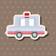 transportation police car theme elements vector,eps