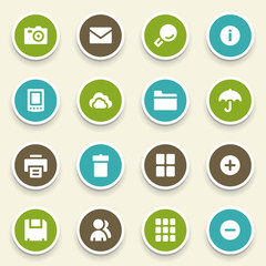 Photo collection web icons set