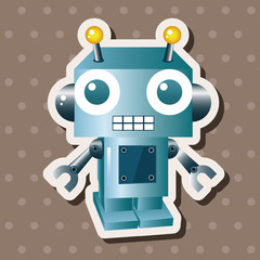 robot cartoon theme elements vector,eps