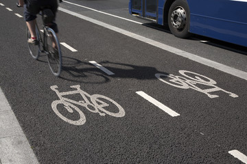 Bike Lane with Bus