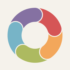 Circular infographic template for cycling diagram, graph, presen