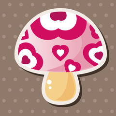 mushroom cartoon theme elements vector,eps