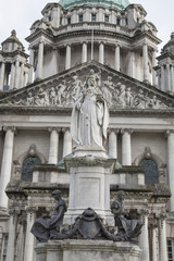 Fototapeta na wymiar Queen Victoria Memorial Statue outside City Hall, Belfast