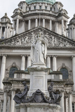 Queen Victoria Memorial Statue outside City Hall, Belfast