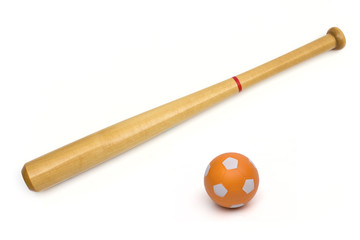 baseball bat on the white background