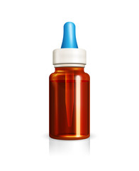 Glass bottle with medicine dropper