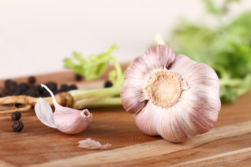 Coriander Root, Garlic and White Peppercorns