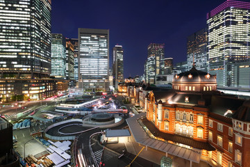 Fototapeta na wymiar 東京駅・夜景
