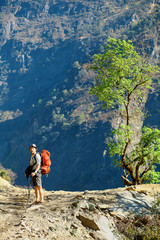 Obraz premium hiker in the mountains