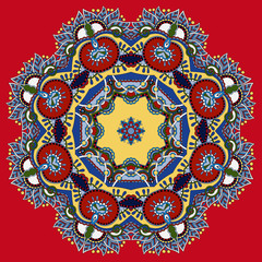 beautiful vintage circular pattern of arabesques