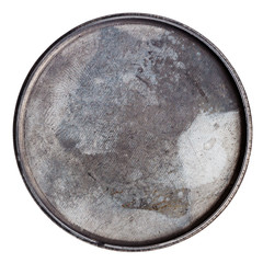 Grungy round metal plate