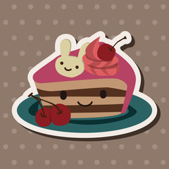 decorating cake flat icon elements background,eps10