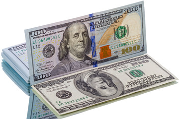 New dollars and abstract reflection old dollar