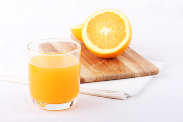 fresh orange juice in a glass