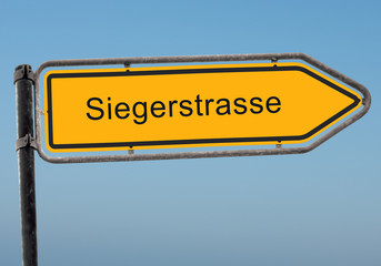 Strassenschild 38 - Siegerstrasse