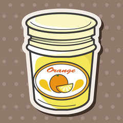 orange jam theme elements vector,eps