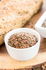 a fresh baked loaf of whole grains bread
