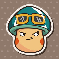 mushroom cartoon theme elements vector,eps