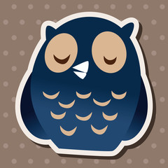 Animal owl flat icon elements, eps10