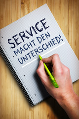 Service macht den Unterschied