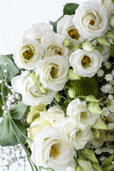 Close up of white roses