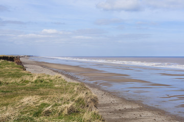 Natural seaside environment, Withernsea UK