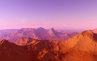 Naklejka premium Mars Scientific illustration