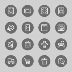 Home Appliance web icons set
