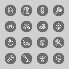 Gardening Equipment Web icons
